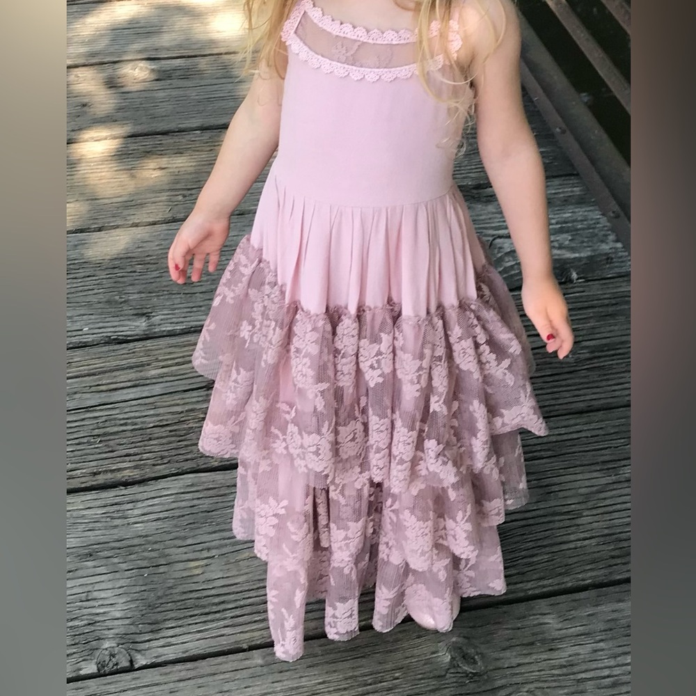 Think Pink Bows Boho Maxi Dress